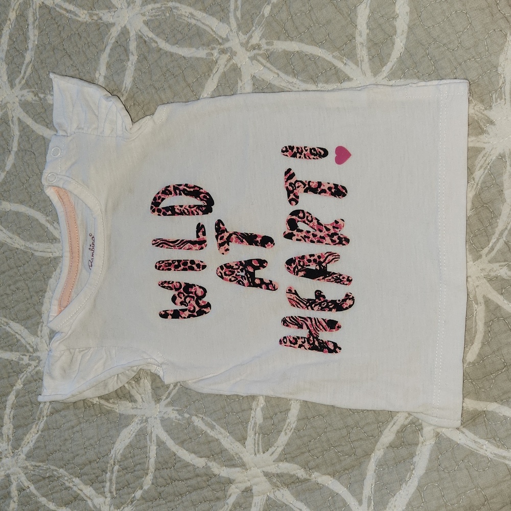 Toddler girl white top